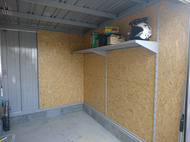 バイクガレージに棚を作ってみました！ | Ninja900と御朱印Motoブログ